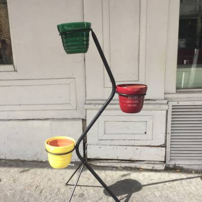 porte pots fleurs années 60