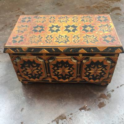 boite marqueterie de paille