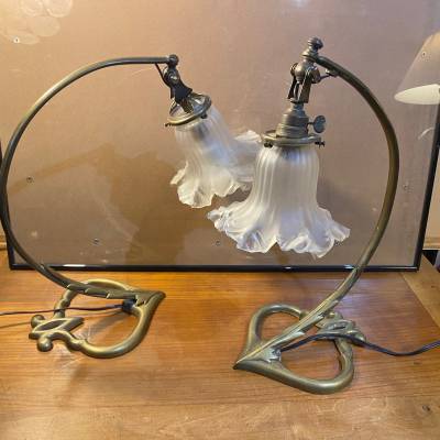 paire lampes art nouveau auguste delafontaine