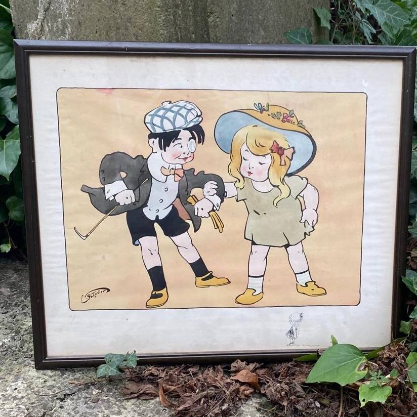 lithographie humoristique enfant