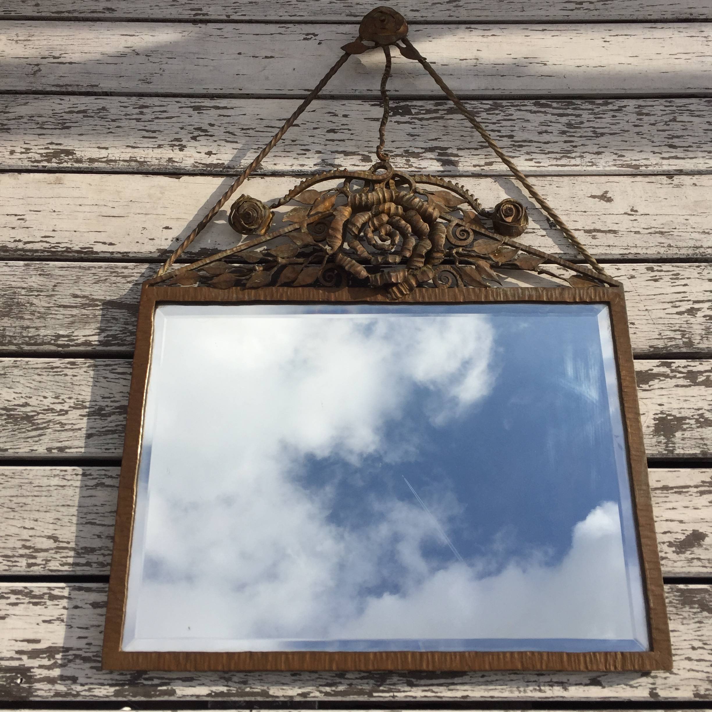 miroir fer forgé art déco
