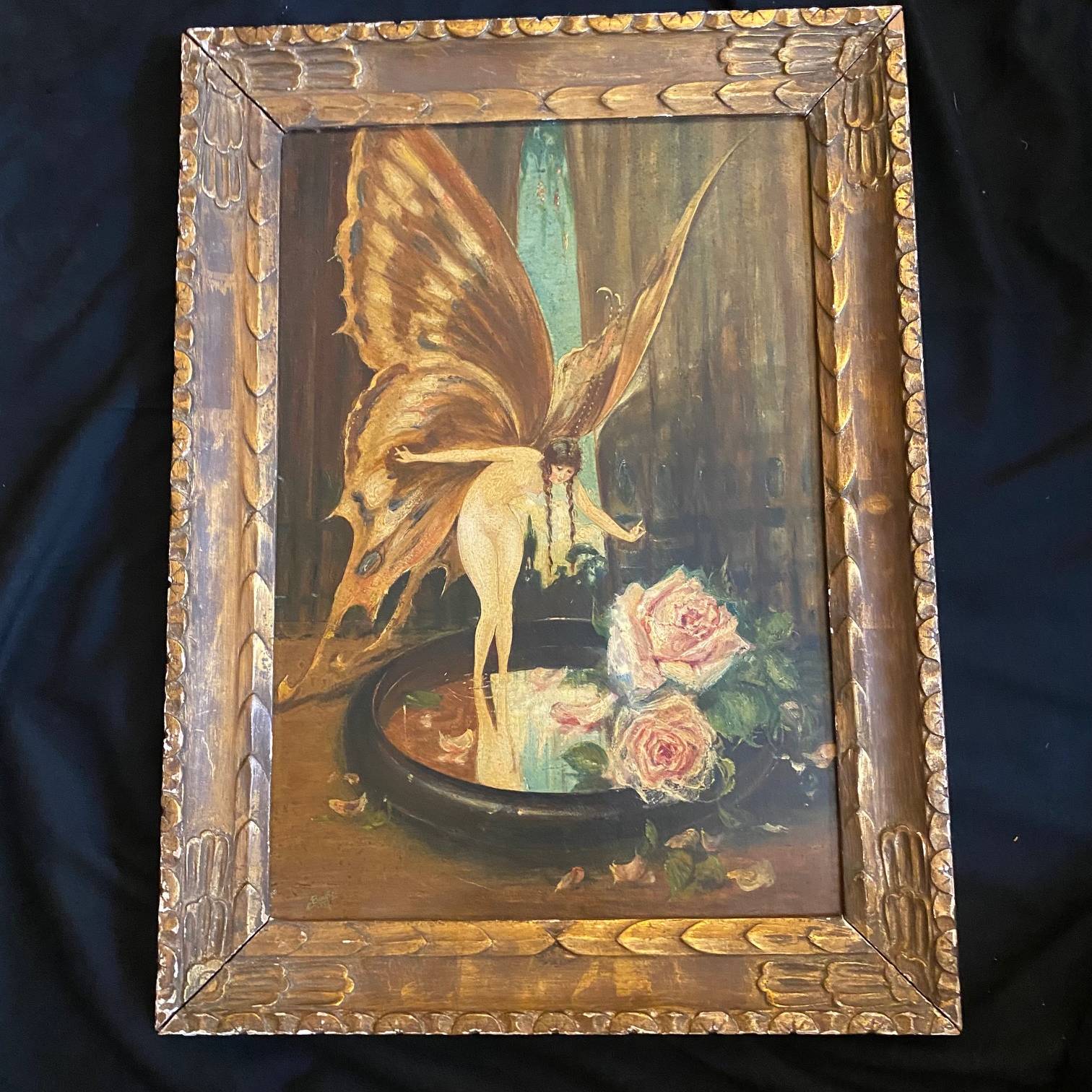 tableau fées et roses