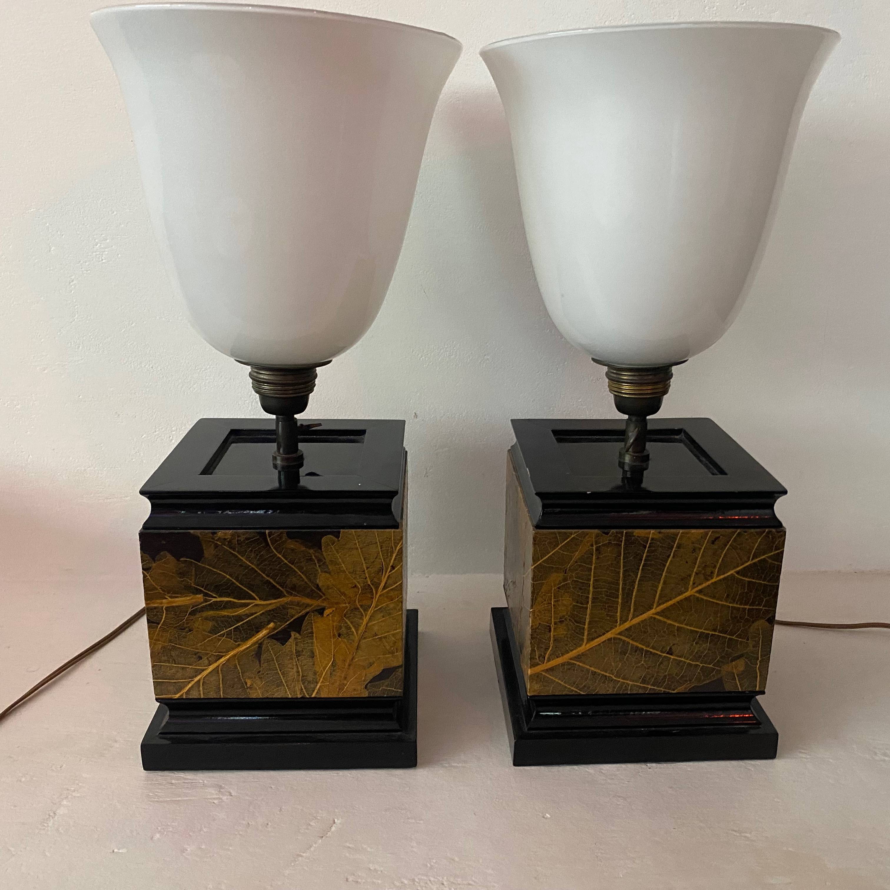 paire lampes laquées