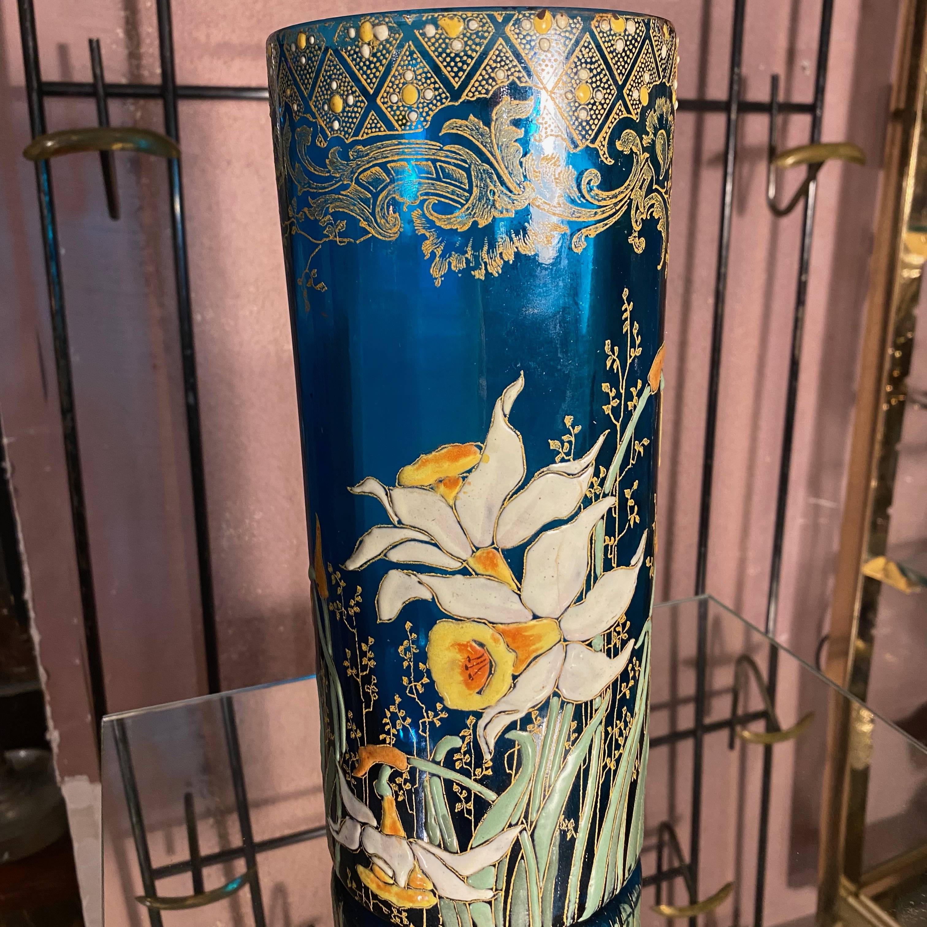 vase émaillé legras