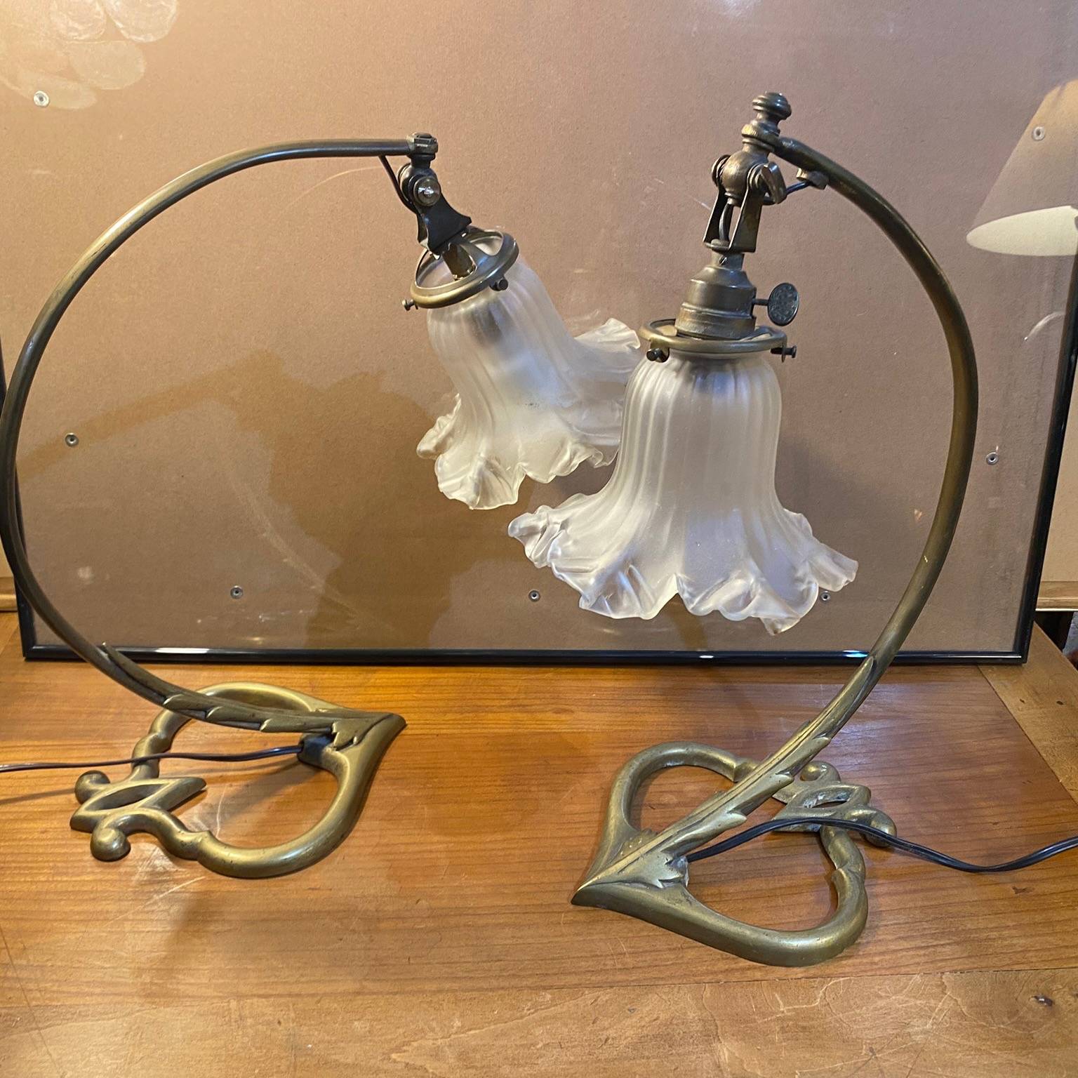 paire lampes paire lampes art nouveau auguste delafontaine