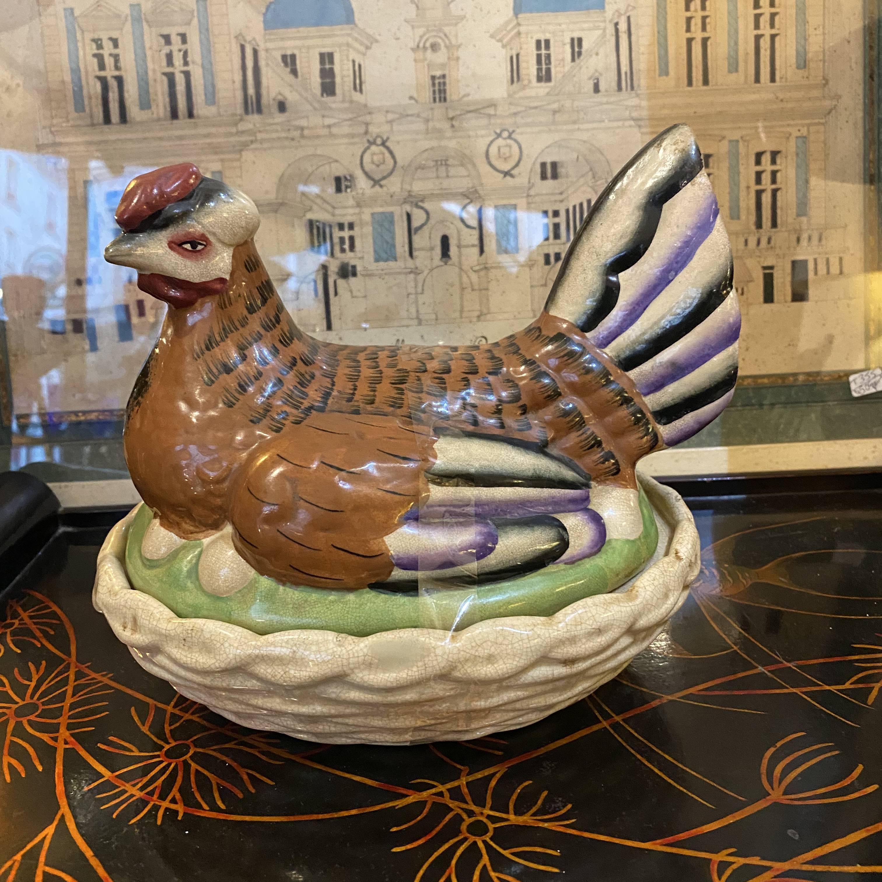 poule porcelaine stafforshire