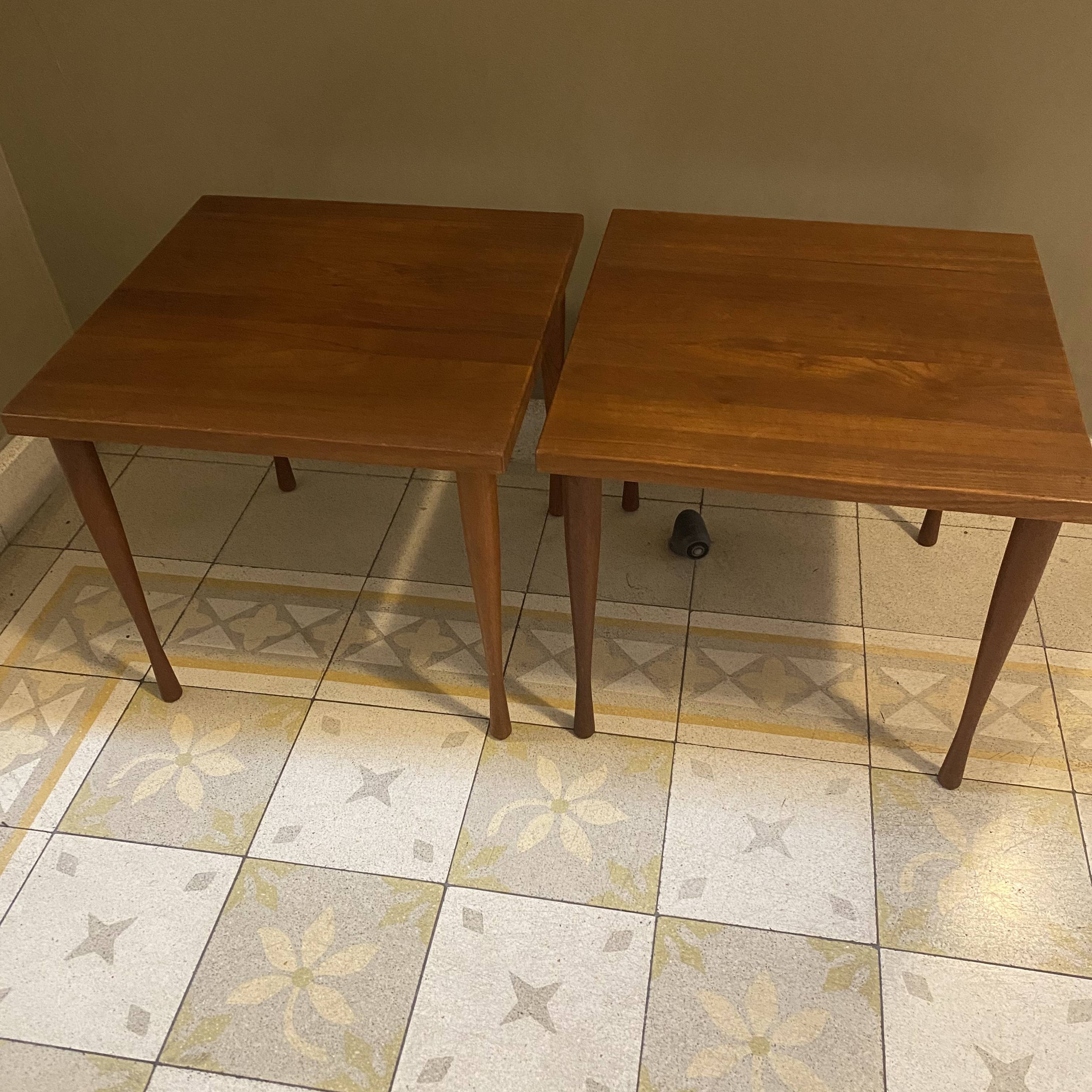 Paire tables basses teck Andersen