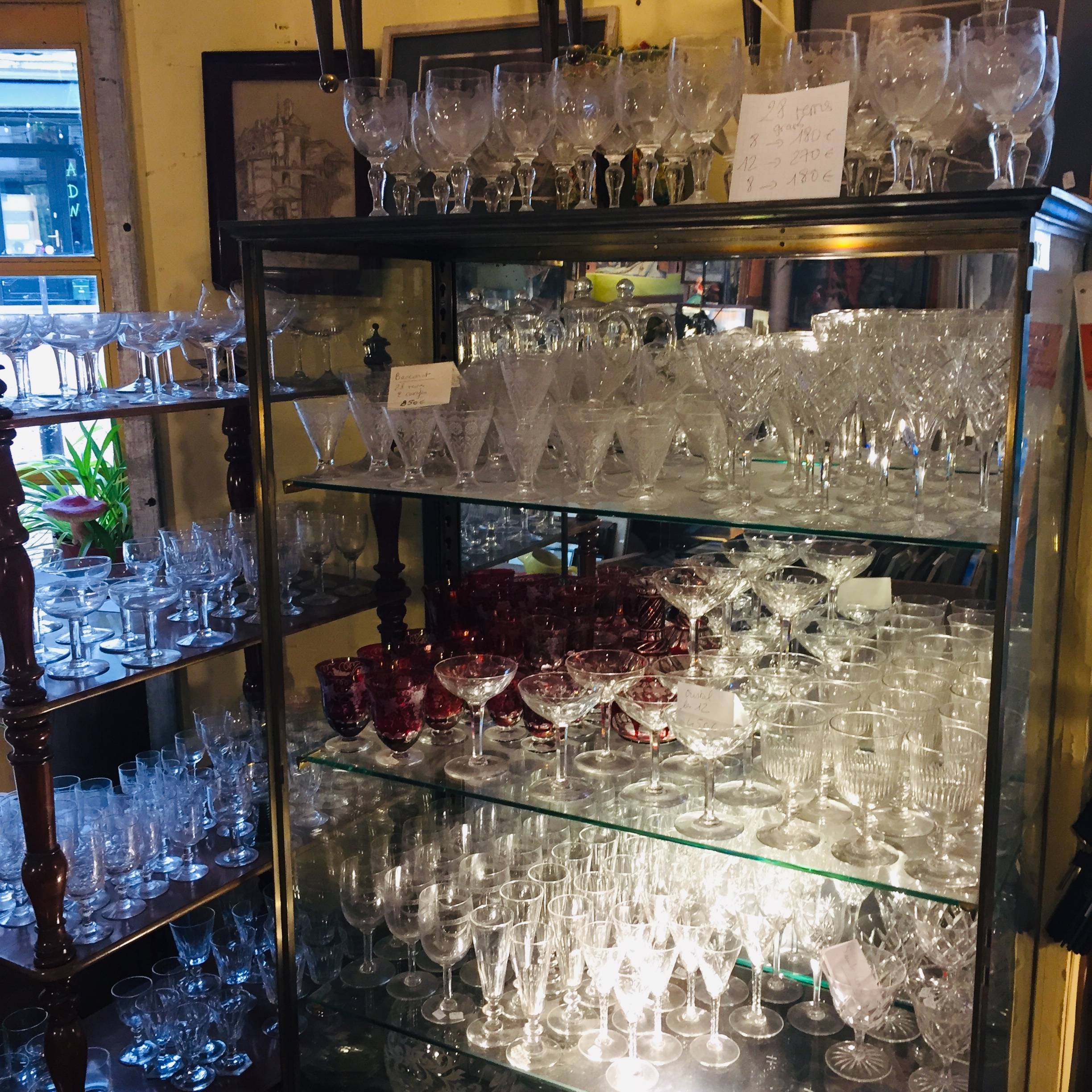 verres champagne anciens